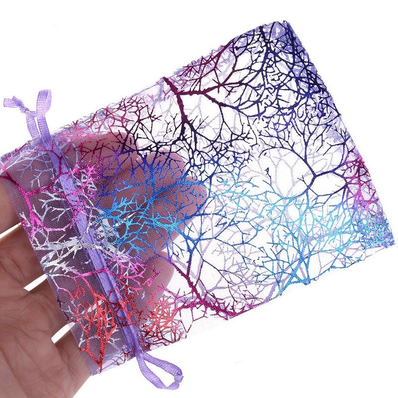 Stratalife Organza Bags 4x6 Small Drawstring Jewelry Pouches Party Favor Goodie Bags for Wedding Present Candy 100PCS (Mixed Coralline) - Image 5